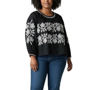 Jennifer & Grace Floral Embroidered Blouse NWT - 3XL